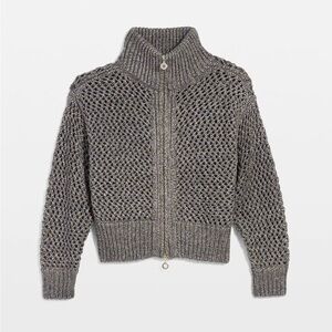 White House Black Market Charcoal Textured Cardigan
